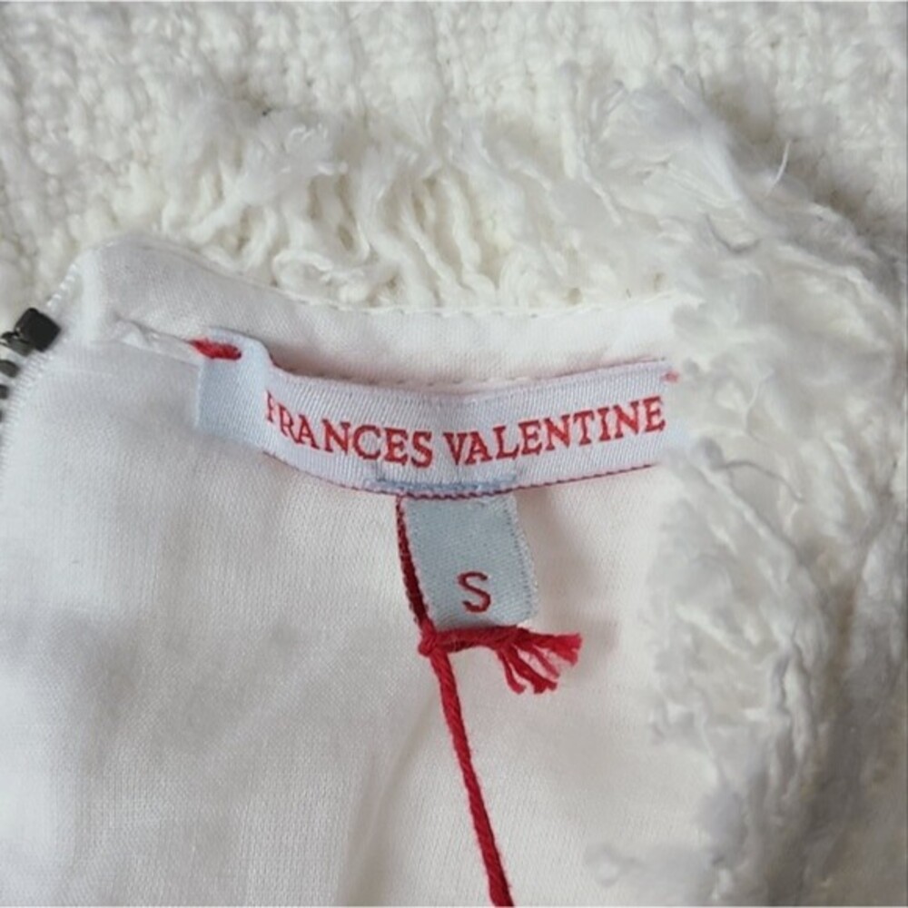 Frances Valentine Sleeveless White Fringe Fish Dress NWT womens size S - Picture 9 of 10